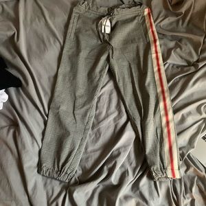 Tenax Italian Plaid Jogger/Trousers w Red Stripe